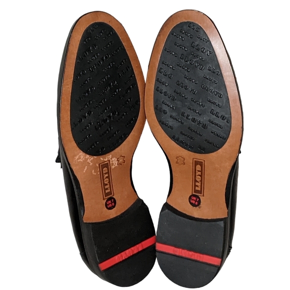 Lloyd of Germany Pete black leather loafer block heel slipper moccasin men's 8 - Picture 7 of 10